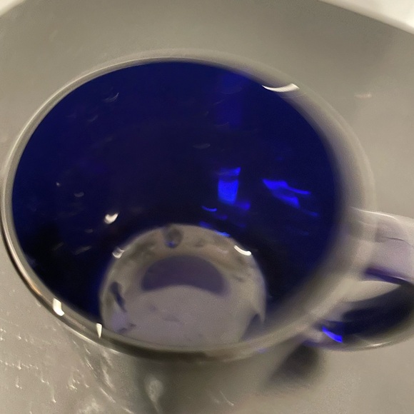 Cobalt Blue Vintage Coffee Mug Made In USA 12 Oz Heavy - Picture 3 of 5